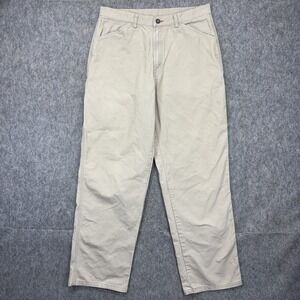 Patagonia Utility Pants Men's 33x32.5 Cotton Canvas Workwear Gray Tan 55500